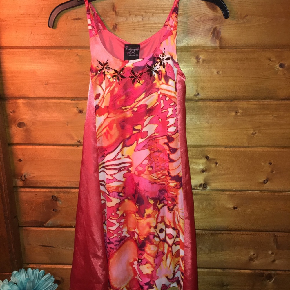 Adorable coral girls dress